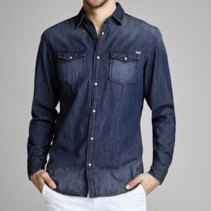 Jack & Jones Core Dark Blue Denim Shirt - M